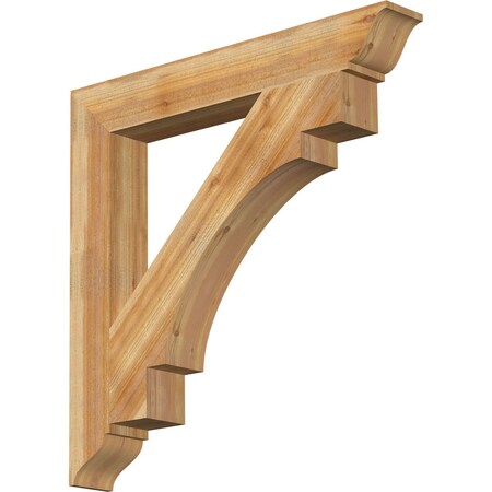 Ekena Millwork Merced Traditional Rough Sawn Bracket, Western Red Cedar, 6"W x 44"D x 44"H BKT06X44X44MRC01RWR